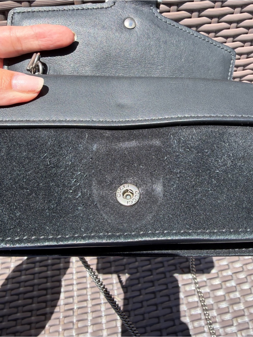 Gucci Suede Super Mini Dionysus Shoulder/crossbody Bag in Black - Picture 8 of 14